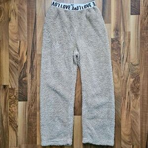 Cozy fleece beige pants size s